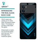 Vertical Blue Arrow Glass Case For iQOO 9 Pro