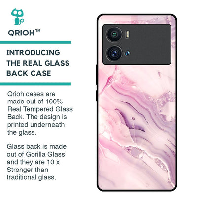 Diamond Pink Gradient Glass Case For iQOO 9 Pro