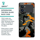Camouflage Orange Glass Case For iQOO 9 Pro