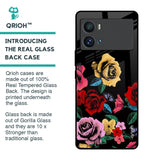 Floral Decorative Glass Case For iQOO 9 Pro