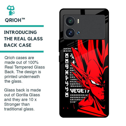 Red Vegeta Glass Case for iQOO 9 Pro