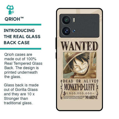 Luffy Wanted Glass Case for iQOO 9 Pro