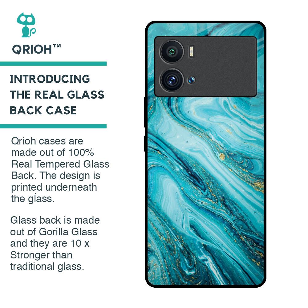 Ocean Marble Glass Case for iQOO 9 Pro