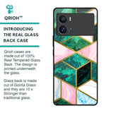 Seamless Green Marble Glass Case for iQOO 9 Pro