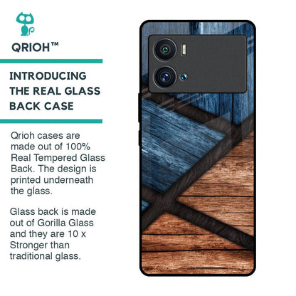 Wooden Tiles Glass Case for iQOO 9 Pro