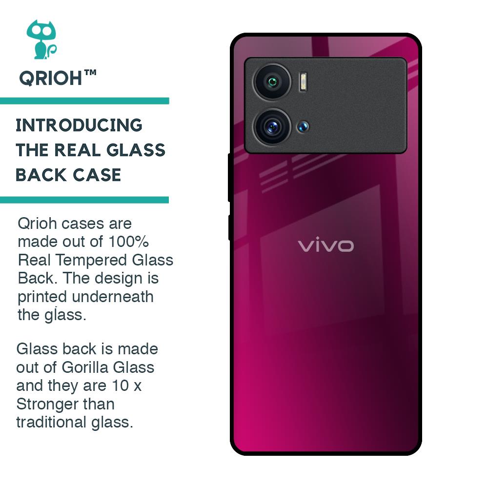 Pink Burst Glass Case for iQOO 9 Pro