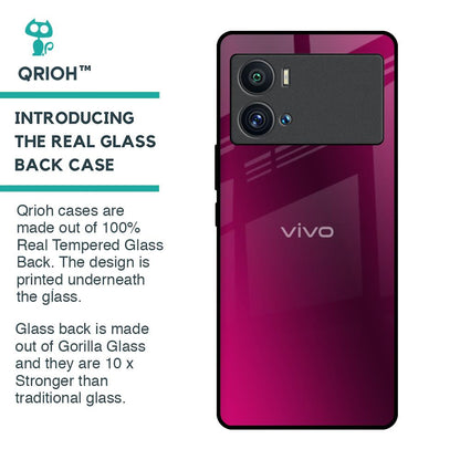 Pink Burst Glass Case for iQOO 9 Pro