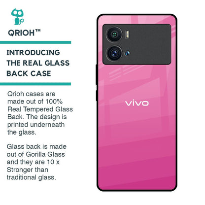 Pink Ribbon Caddy Glass Case for iQOO 9 Pro