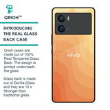Orange Curve Pattern Glass Case for iQOO 9 Pro
