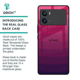 Wavy Pink Pattern Glass Case for iQOO 9 Pro