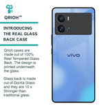 Vibrant Blue Texture Glass Case for iQOO 9 Pro