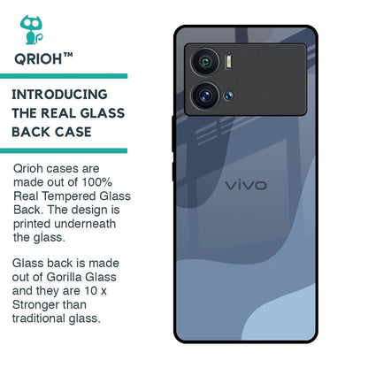 Navy Blue Ombre Glass Case for iQOO 9 Pro