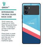 Pink & White Stripes Glass Case For iQOO 9 Pro