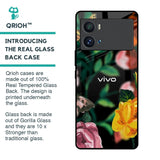 Flowers & Butterfly Glass Case for iQOO 9 Pro