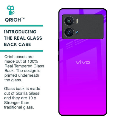 Purple Pink Glass Case for iQOO 9 Pro