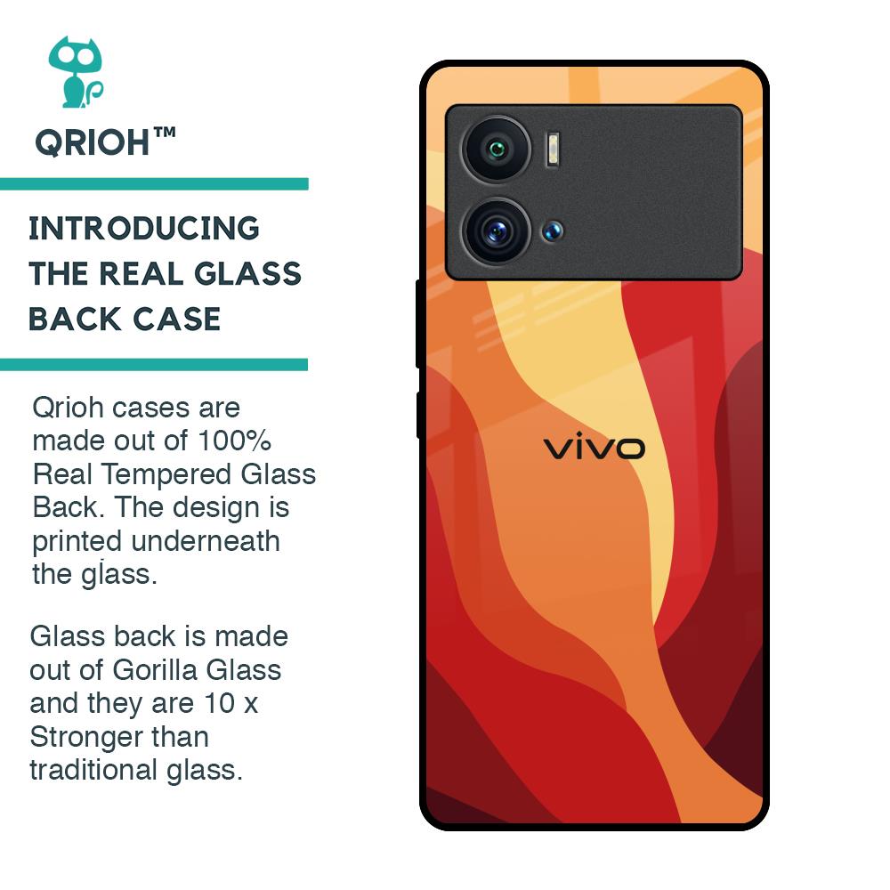 Magma Color Pattern Glass Case for iQOO 9 Pro