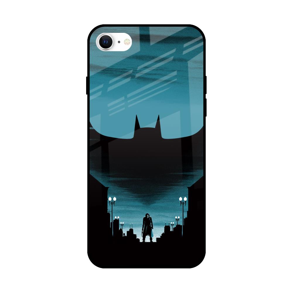 Cyan Bat iPhone SE 2022 Glass Back Cover Online