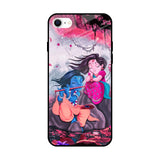 Radha Krishna Art iPhone SE 2022 Glass Back Cover Online