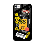 Danger Signs iPhone SE 2022 Glass Back Cover Online