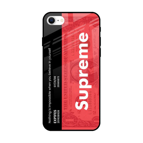 Supreme Ticket iPhone SE 2022 Glass Back Cover Online