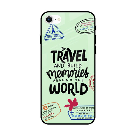 Travel Stamps iPhone SE 2022 Glass Back Cover Online