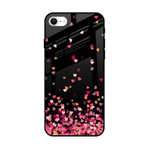 Heart Rain Fall iPhone SE 2022 Glass Back Cover Online