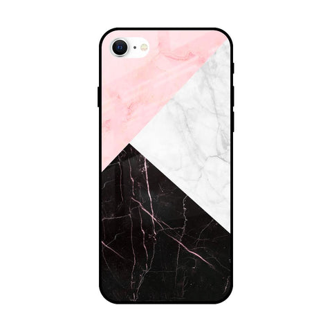 Marble Collage Art iPhone SE 2022 Glass Back Cover Online