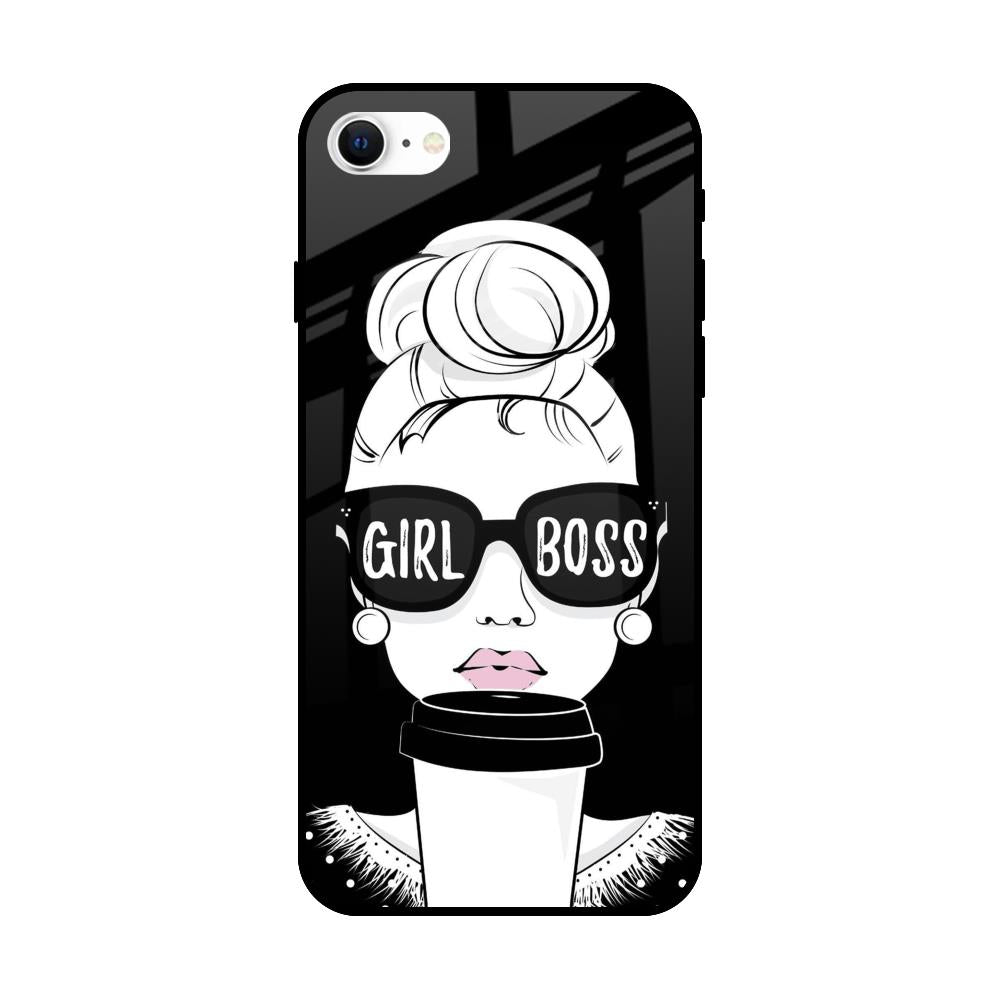 Girl Boss iPhone SE 2022 Glass Back Cover Online