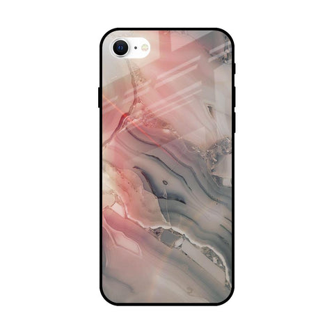 Pink And Grey Marble iPhone SE 2022 Glass Back Cover Online