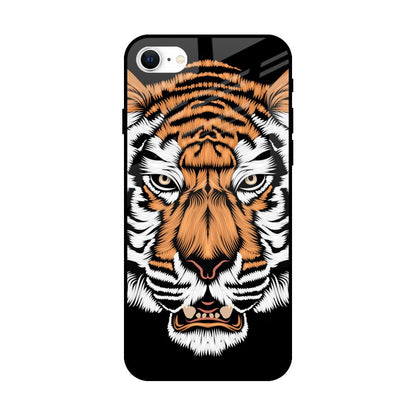 Angry Tiger iPhone SE 2022 Glass Back Cover Online