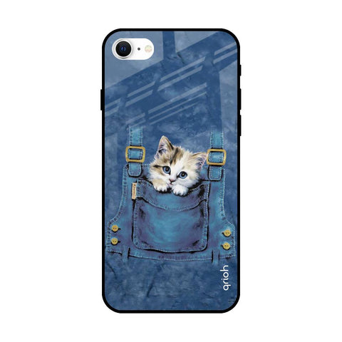 Kitty In Pocket iPhone SE 2022 Glass Back Cover Online