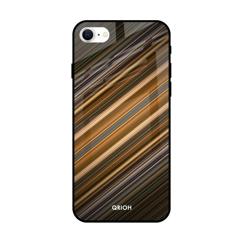 Diagonal Slash Pattern iPhone SE 2022 Glass Back Cover Online
