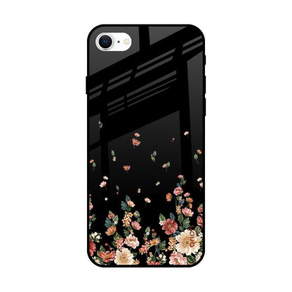 Floating Floral Print iPhone SE 2022 Glass Back Cover Online
