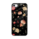 Black Spring Floral iPhone SE 2022 Glass Back Cover Online