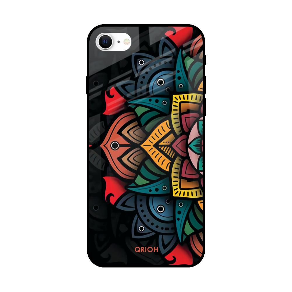 Retro Gorgeous Flower iPhone SE 2022 Glass Back Cover Online