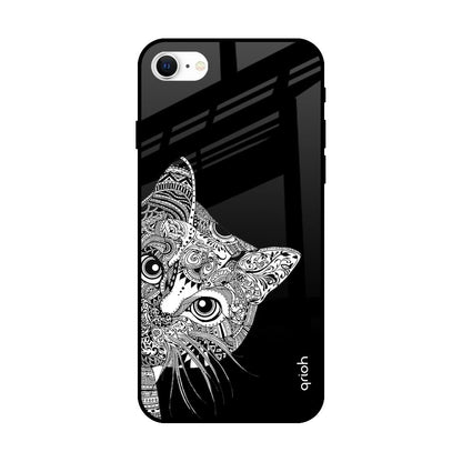Kitten Mandala Apple iPhone SE 2022 Glass Cases & Covers Online