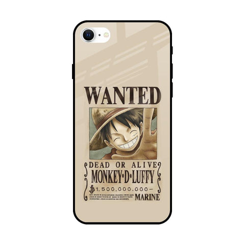 Luffy Wanted iPhone SE 2022 Glass Back Cover Online