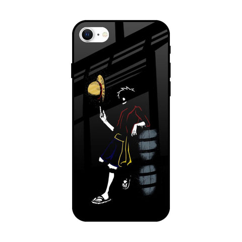 Luffy Line Art iPhone SE 2022 Glass Back Cover Online