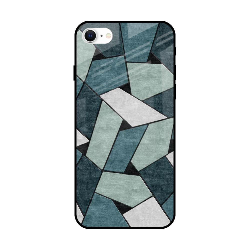 Abstact Tiles iPhone SE 2022 Glass Back Cover Online