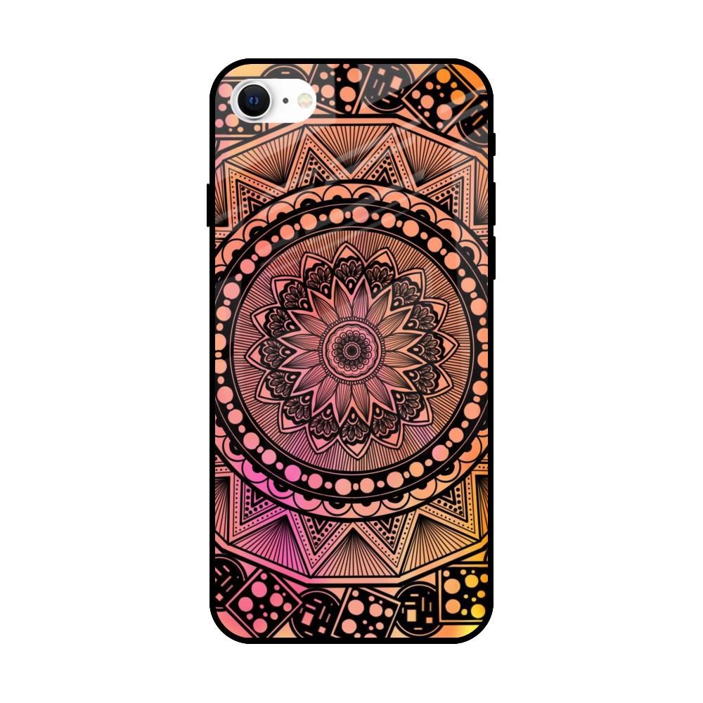 Floral Mandala iPhone SE 2022 Glass Back Cover Online