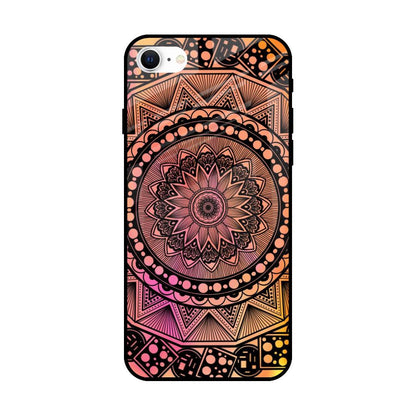 Floral Mandala iPhone SE 2022 Glass Back Cover Online