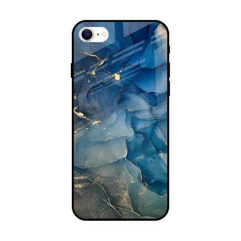 Blue Cool Marble iPhone SE 2022 Glass Back Cover Online