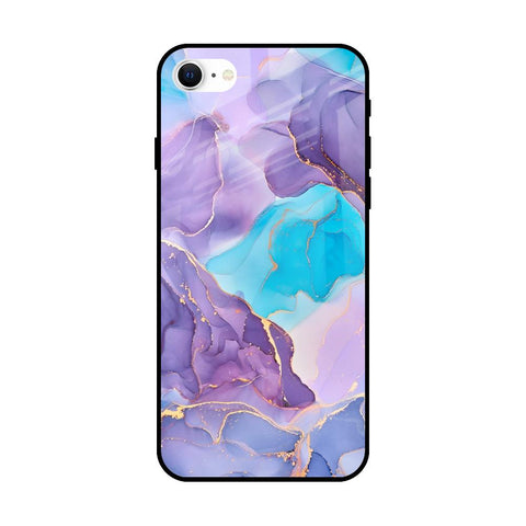 Alcohol ink Marble iPhone SE 2022 Glass Back Cover Online