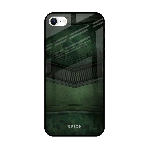 Green Leather iPhone SE 2022 Glass Back Cover Online
