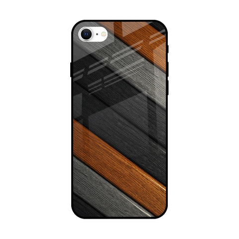 Tri Color Wood iPhone SE 2022 Glass Back Cover Online
