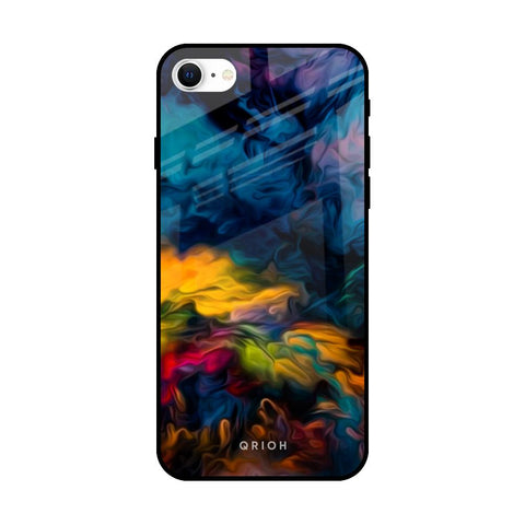 Multicolor Oil Painting iPhone SE 2022 Glass Back Cover Online