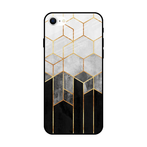 Tricolor Pattern iPhone SE 2022 Glass Back Cover Online