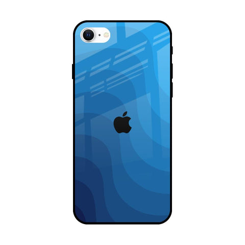 Blue Wave Abstract iPhone SE 2022 Glass Back Cover Online