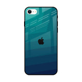 Green Triangle Pattern iPhone SE 2022 Glass Back Cover Online