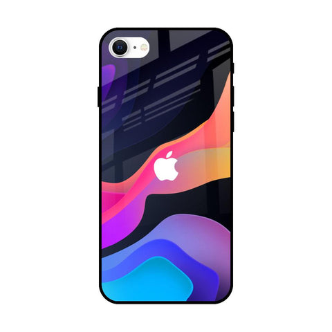Colorful Fluid iPhone SE 2022 Glass Back Cover Online